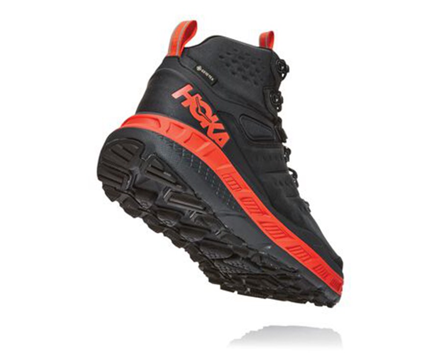 Botas De Montaña Hoka One One Hombre Negros - Stinson Mid Gore-Tex - VKTP34978